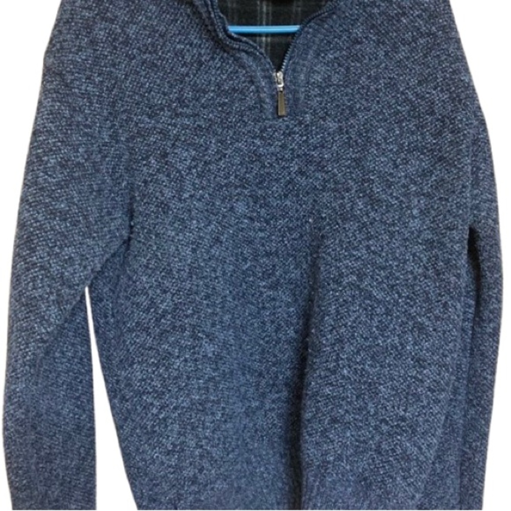 STILLWATER SUPPLY CO blue half-zip up sweater in size large